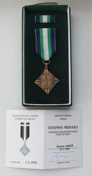 Honorary Medal from the Ministry of the Interior of the Czech Republic